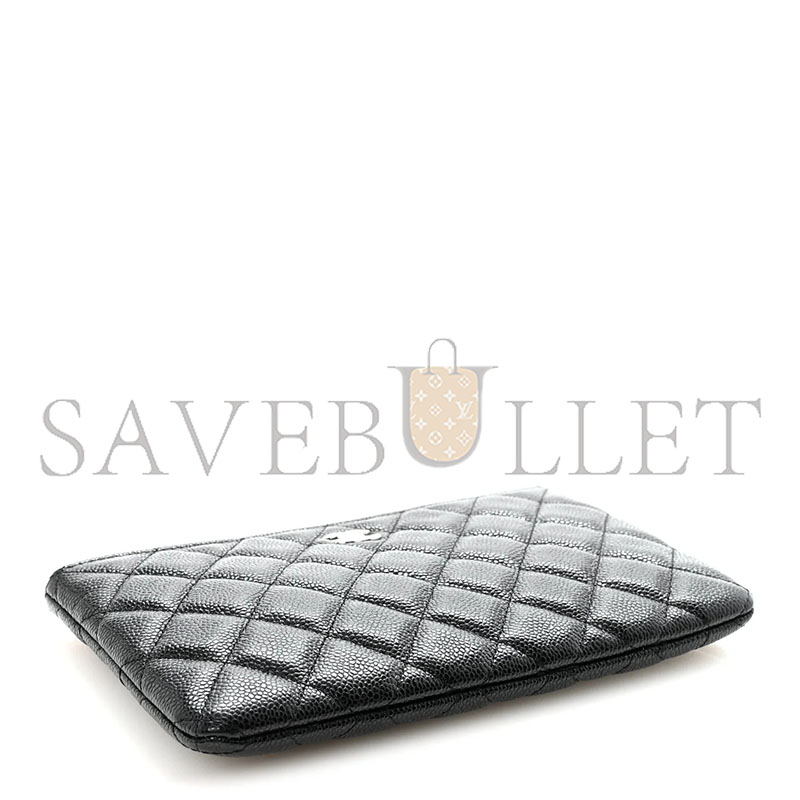 CHANEL CAVIAR QUILTED COSMETIC CASE BLACK AP1071 (20*12.2*1cm)